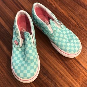 Euc barely worn aqua check VANS!